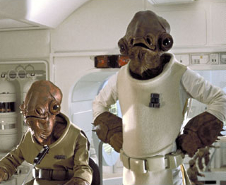 "I'm your host, Admiral Ollie Ackbar, and this is my sidekick, Ed McMonCalamari."
